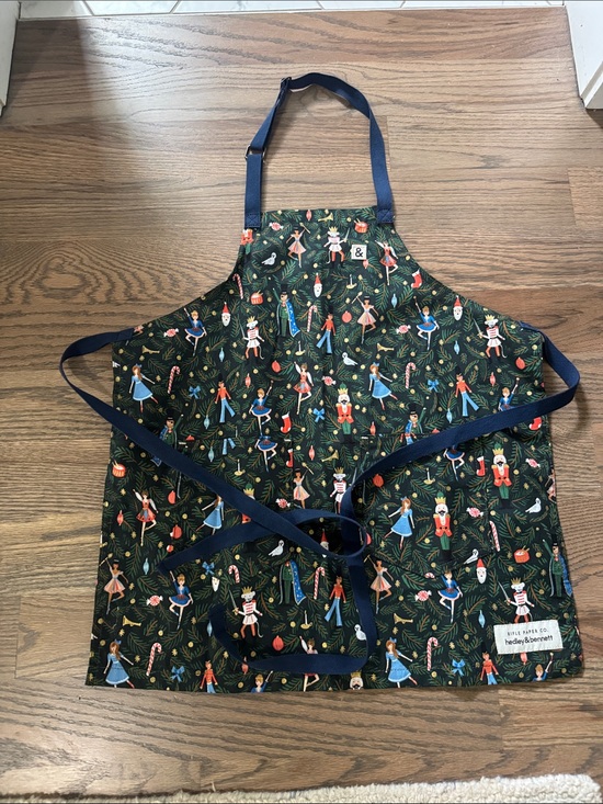 Hedley & Bennett Other - Kids Holiday Nutcracker Print Apron with Navy Ties